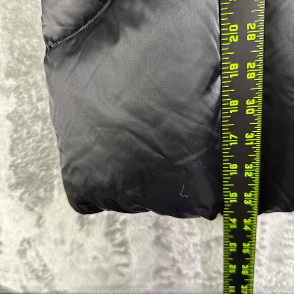 Y2K Athabasca Softwear Women’s Black Duck Down Faux Fur Hood Puffer Coat Small - Picture 5 of 7